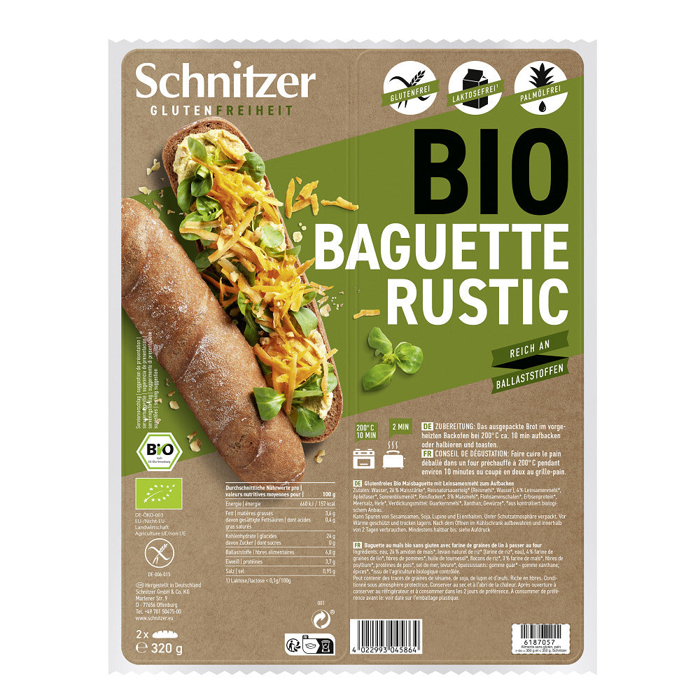 Bagheta Rustica Bio Fara Gluten Schnitzer 320 g