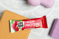 Baton Proteic Bio Vegan cu Zmeura Fara Gluten Lifefood 40 g