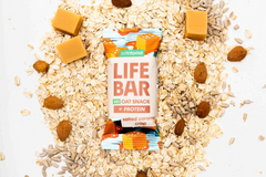 Baton de Ovaz Bio Proteic cu Caramel Sarat Crisp Lifefood 40 g