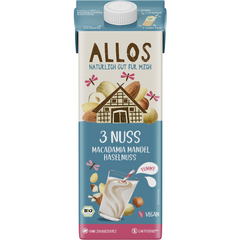 Bautura Vegetala Bio cu Macadamia,Alune si Migdale Allos 1 l