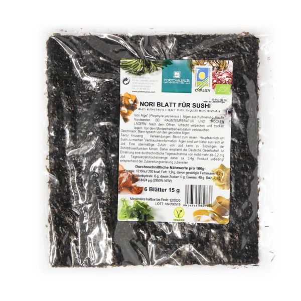 Bio Alge Marine Sushi Nori Vegan Porto Muinos 15 g