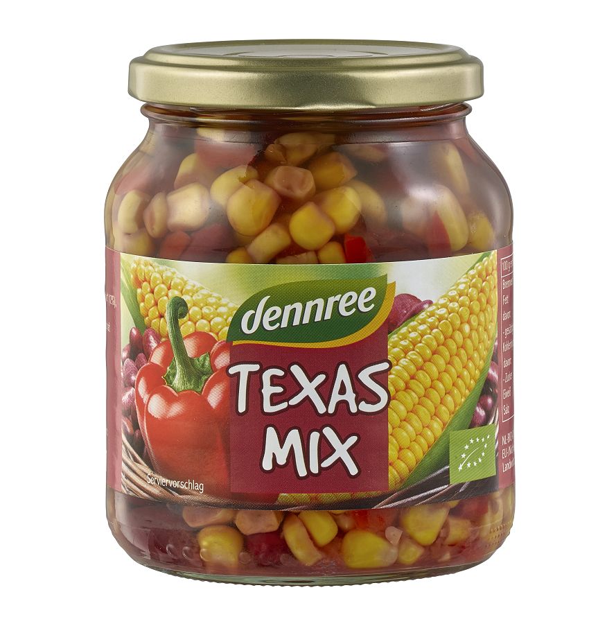 Amestec de Legume Bio Texas Mix Dennree 350 g