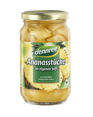 Ananas Bio Bucati in Borcan Dennree 350 g