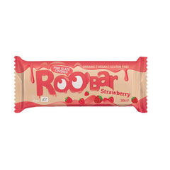 Bio Baton cu Capsuni si Glazura Roz Vegan Fara Gluten Roobar 30 g