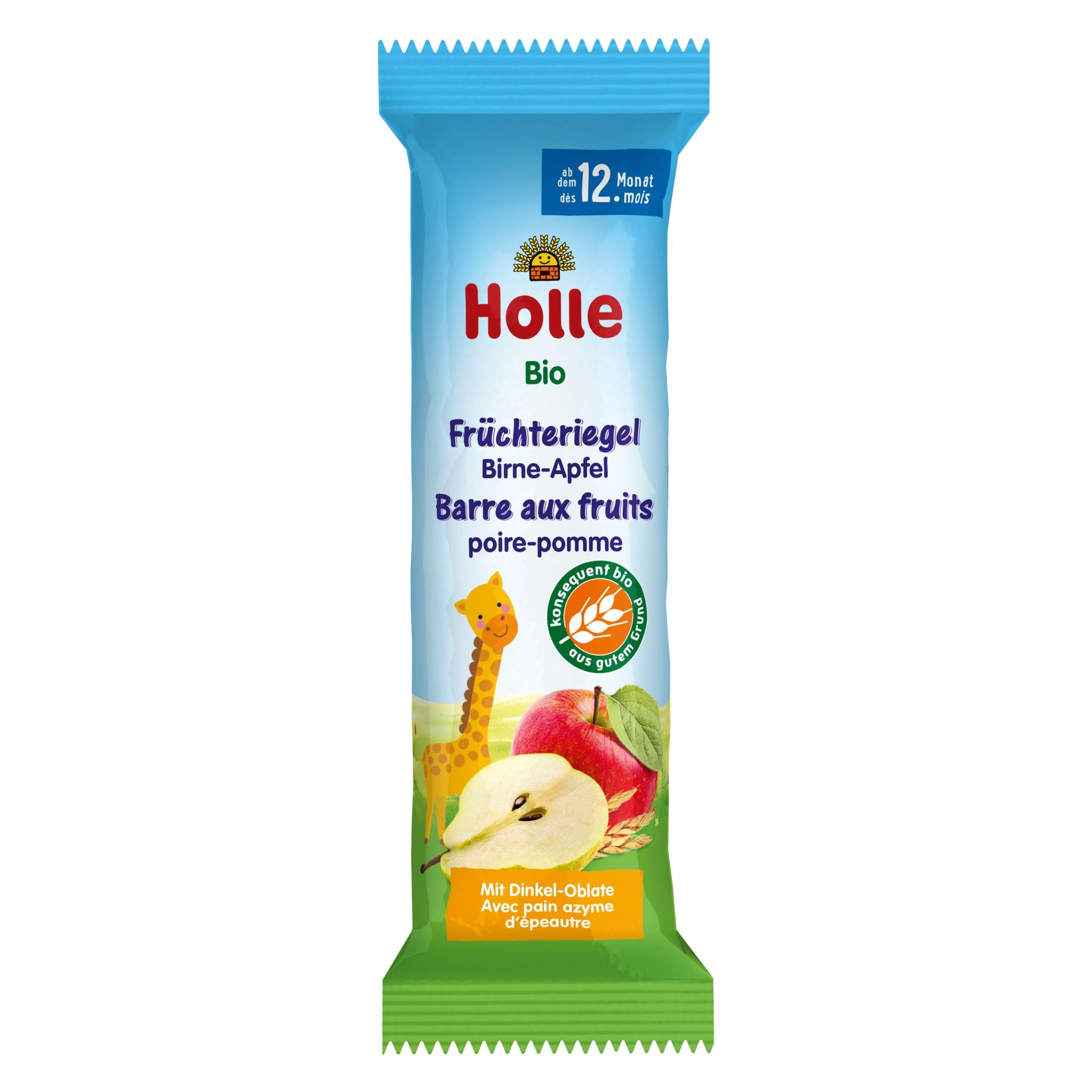 Bio Baton de Fructe cu Mar si Para 12 luni+ Holle 25 g