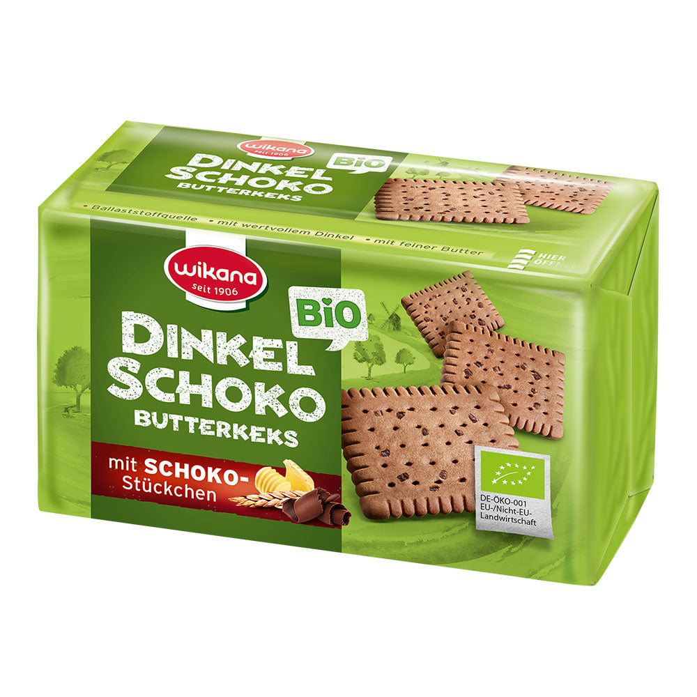 Biscuiti Bio din Spelta cu Unt si Ciocolata Wikana 200 g