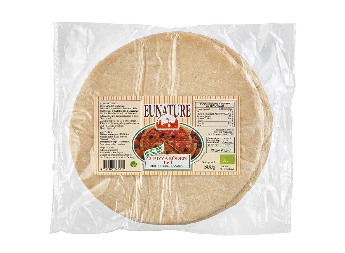 Bio Blat de Pizza din Faina Alba Eunature 2 buc 300 g