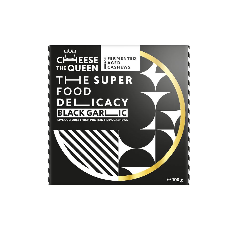 Bio Branza Maturata din Caju cu Usturoi Negru Cheese The Queen 100 g