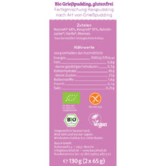 Bio Budinca de Gris Fara Gluten Bauck Hof 130 g