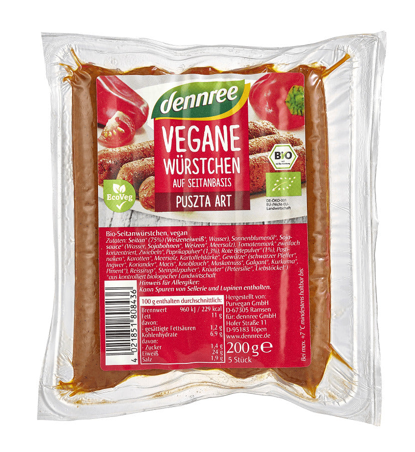 Bio Carnaciori din Seitan Vegan Puszta-Art Dennree 200 g