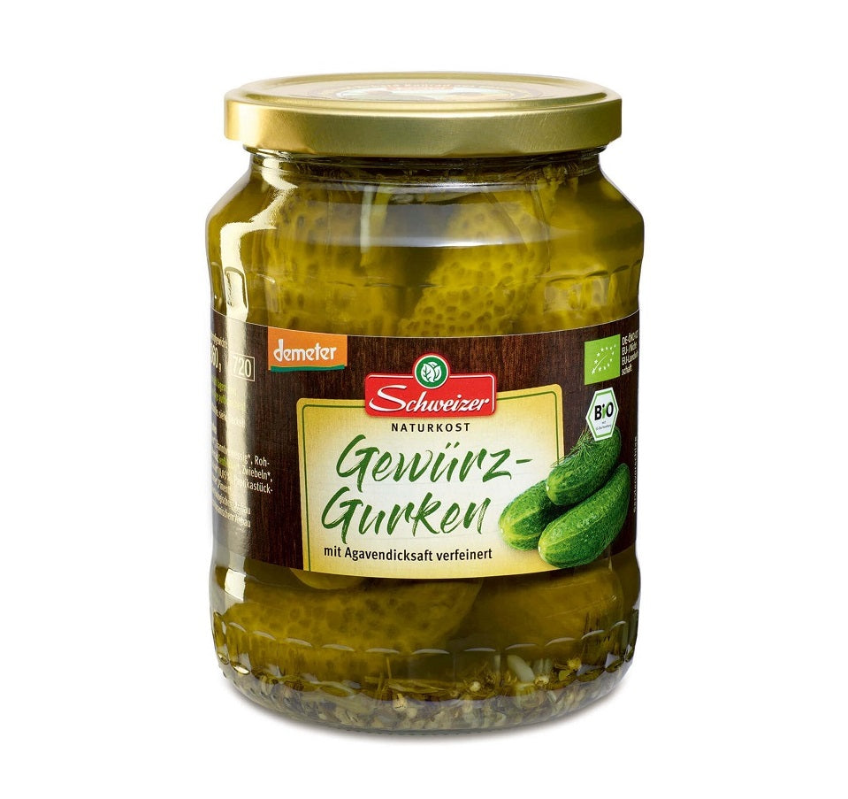 Bio Castraveti in Otet cu Sirop de Agave Schweizer 720 ml