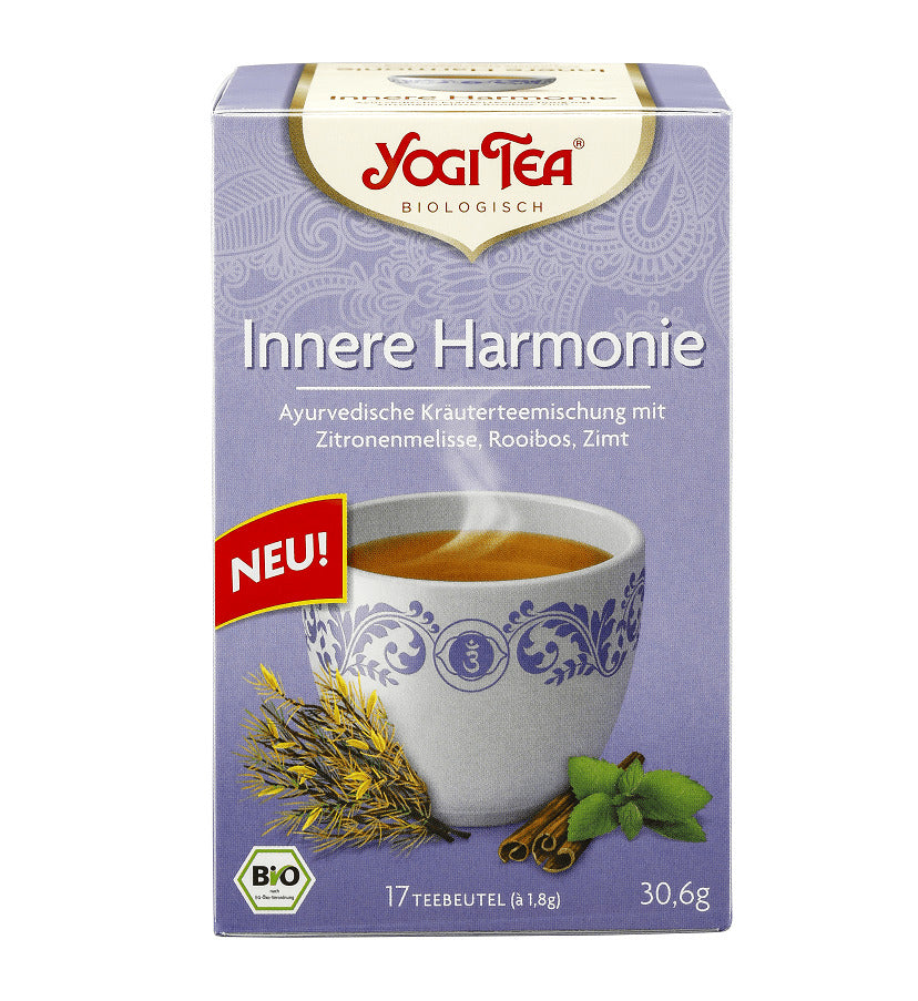 Bio Ceai Ayurvedic Armonie Interioara cu Roinita, Rooibos si Scortisoara Yogi Tea 30,6 g