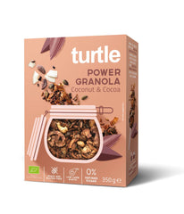 Bio Cereale Power Granola cu Nuca de Cocos si Cacao Fara Gluten Turtle 350 g