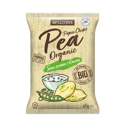 Bio Chips cu Mazare,Smantana si Ceapa Popiii Chips Fara Gluten McLLOYD'S 45 g