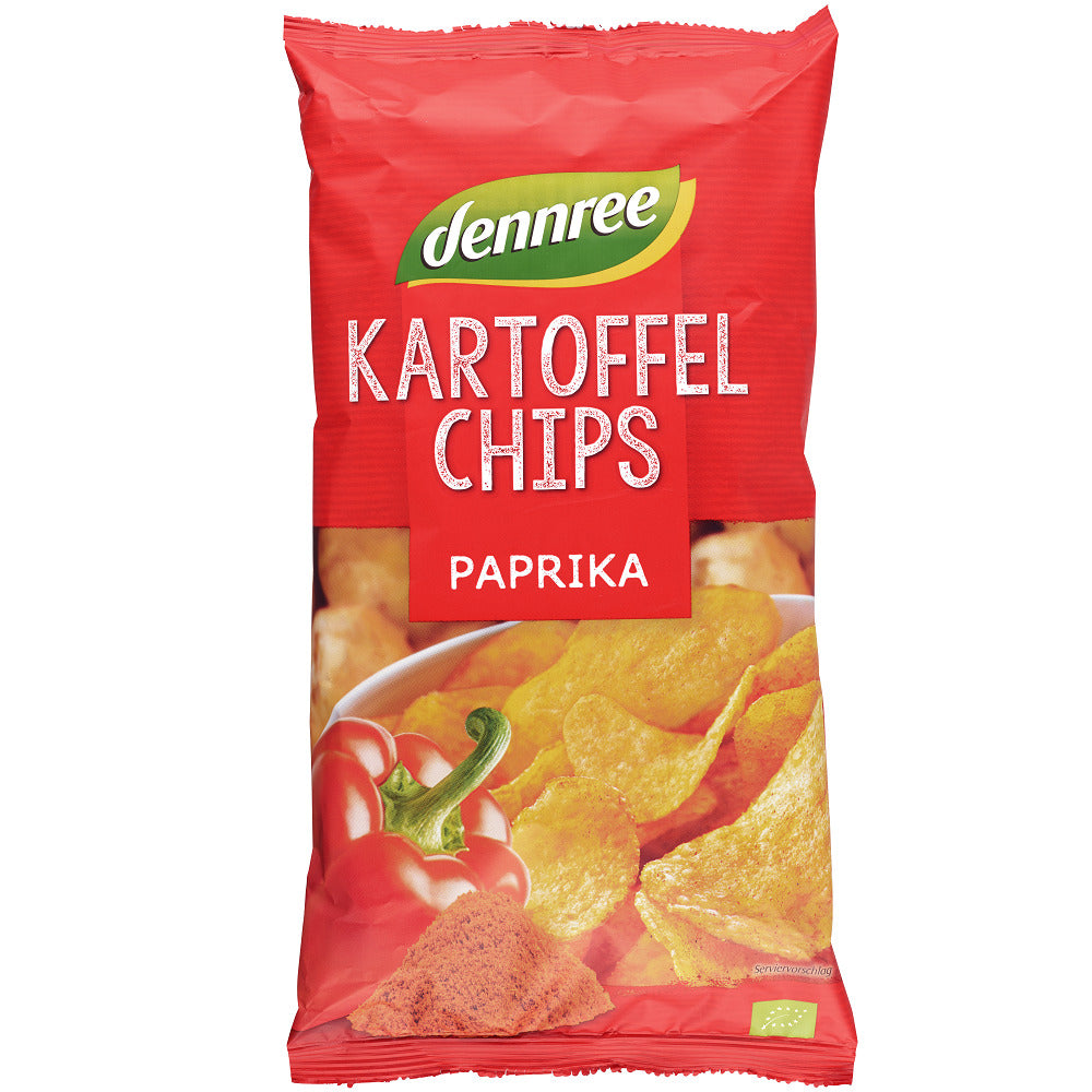 Chipsuri de Cartofi Bio cu Paprika Vegan Dennree 125 g