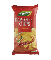 Chipsuri de Cartofi Bio cu Paprika Vegan Dennree 125 g
