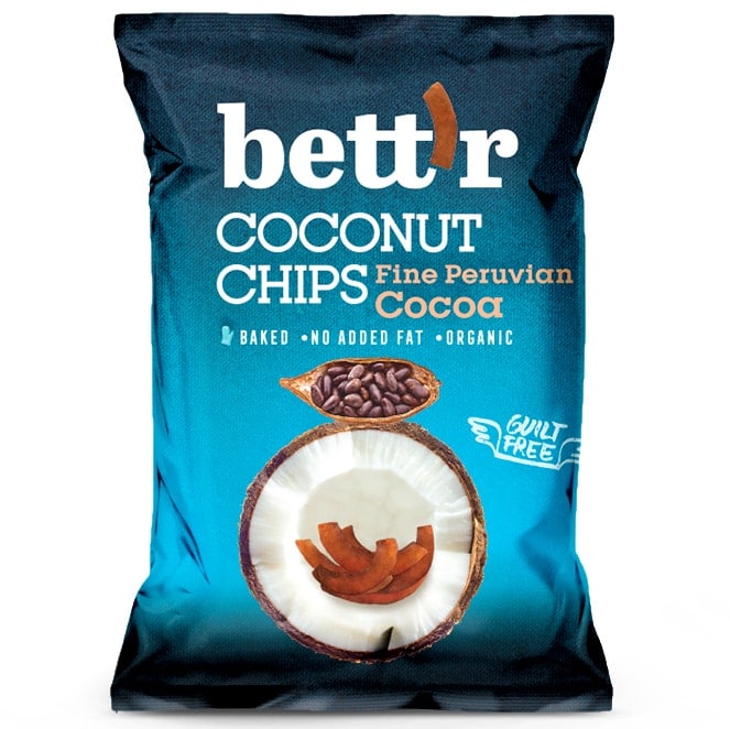 Chips de Cocos cu Cacao Bio Fine Peruvian Cocoa Bettr 40 g