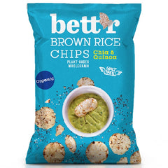 Chips din Orez Integral cu Quinoa si Chia Bio Vegan Fara Gluten Bettr 60 g