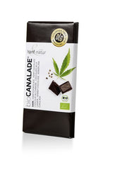 Bio Ciocolata Neagra Canalade cu Seminte de Canepa Hanf & Natur 100 g