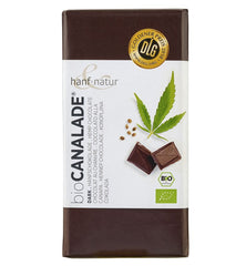 Bio Ciocolata Neagra Canalade cu Seminte de Canepa Hanf & Natur 100 g