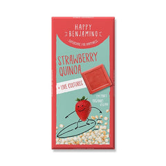 Bio Ciocolata Strawberry Quinoa Live Cultures Happy Benjamino Fara Gluten 70 g