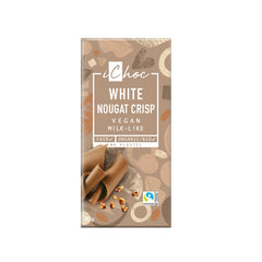 Bio Ciocolata Vegana White Nougat Crisp IChoc 80 g