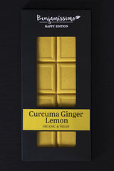 Bio Ciocolata Vegana cu Curcuma Ghimbir si Lamaie Benjamissimo Happy Edition 60 g