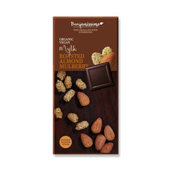 Bio Ciocolata Neagra cu Migdale si Dude Vegan Fara Gluten Benjamissimo 70 g