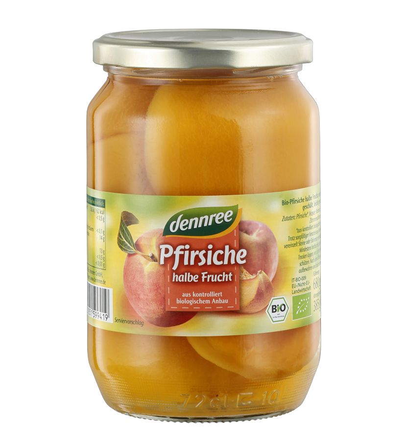 Bio Compot de Piersici Dennree 680 g