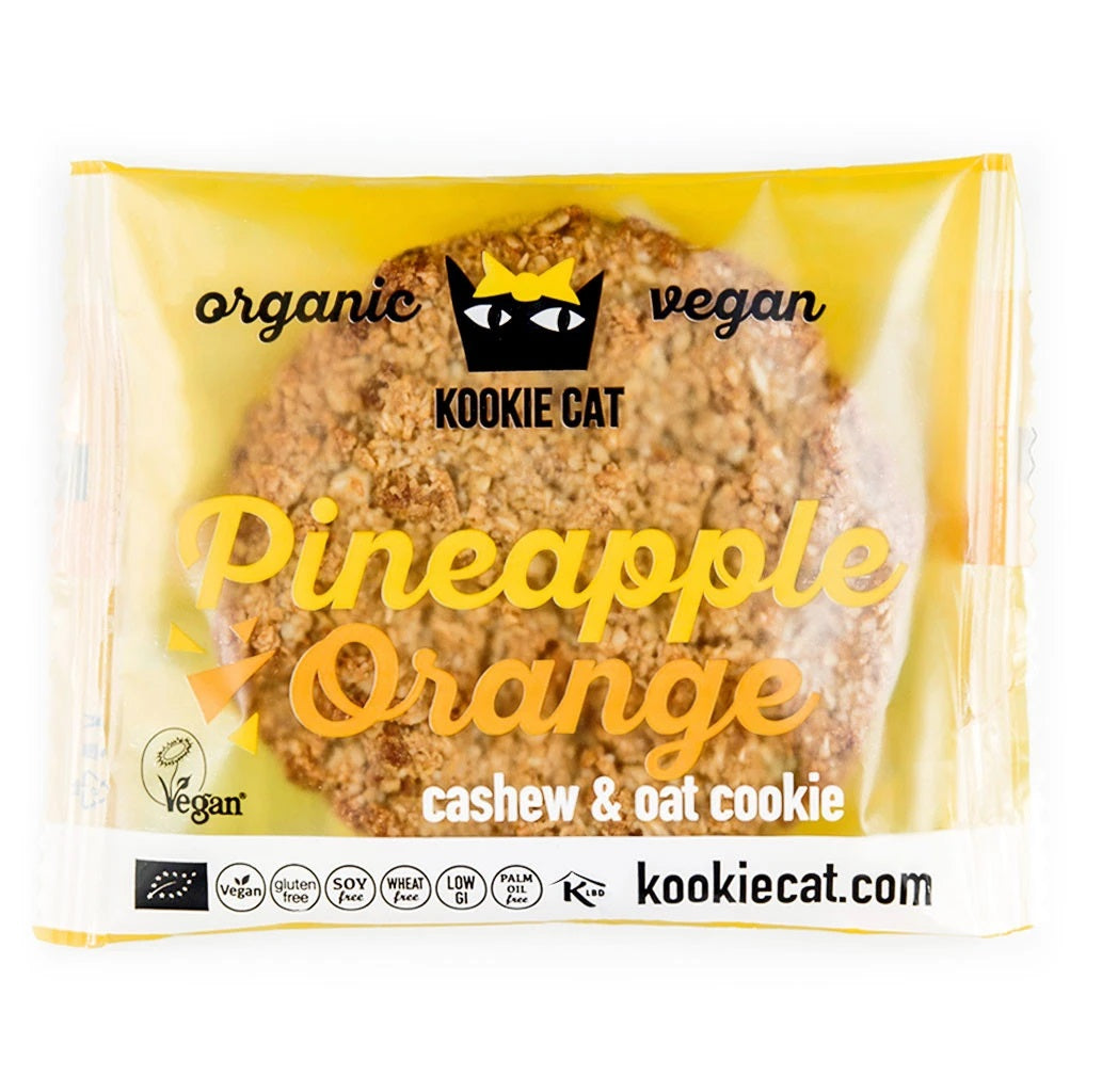 Cookie Bio cu Ananas si Portocale Fara Gluten Kookie Cat 50 g