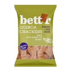 Bio Crackers din Quinoa cu Rosii si Busuioc Fara Gluten Bettr 100 g
