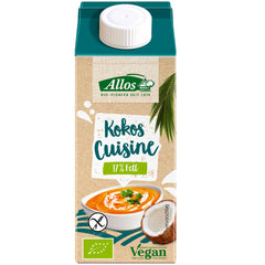 Crema de Cocos Bio pentru Gatit Vegan Fara Gluten Allos 200 ml