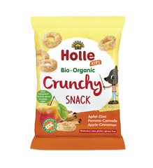 Bio Crunchy Snacks cu Mere si Scortisoara Vegan Fara Gluten Holle 25 g