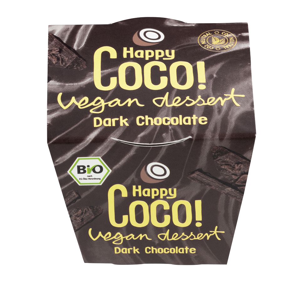 Bio Desert cu Ciocolata Neagra Vegan Happy Coco 110 g