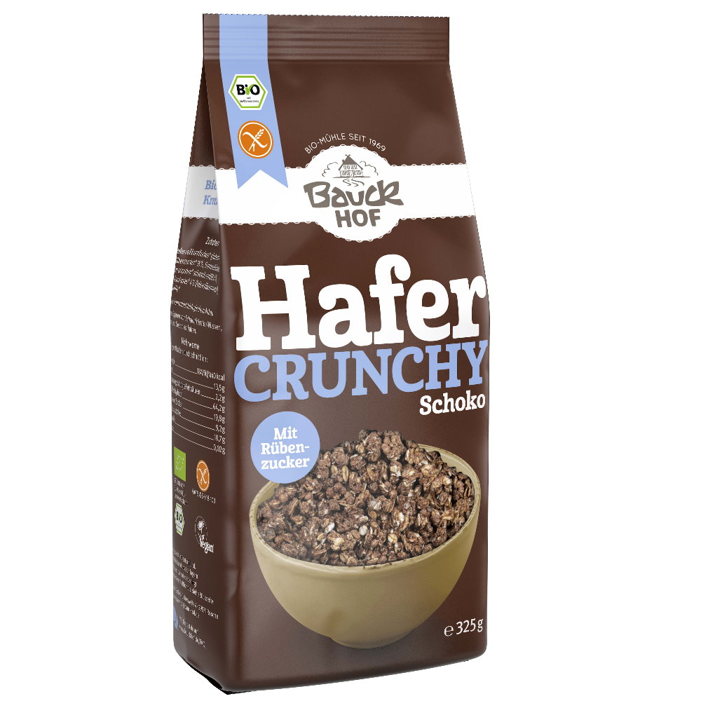 Bio Fulgi de Ovaz Crocanti cu Ciocolata Fara Gluten Bauck Hof 325 g