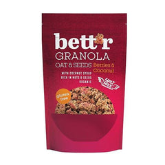 Bio Granola cu Ovaz si Seminte Fructe de Padure si Cocos Fara Gluten Bettr 300 g
