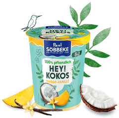 Bio Specialitate Vegetala Naturala din Cocos cu Mango si Vanilie Sobbeke 330 g