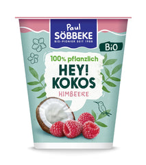 Bio Iaurt Vegan din Cocos cu Zmeura Sobbeke 330 g