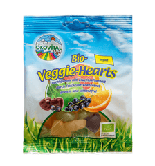Jeleuri de Fructe Bio Veggie-Hearts Fara Gelatina Fara Gluten Vegan Okovital 100 g