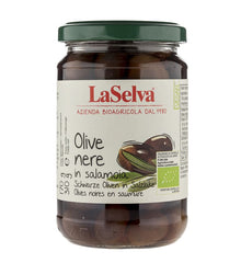 Masline Negre Bio cu Samburi in Saramura La Selva 310 g