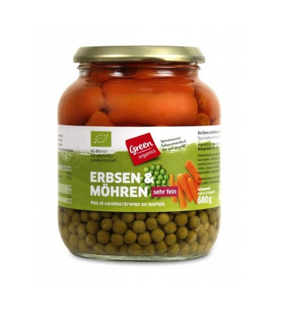 Mazare cu Morcovi Bio Borcan Green Organics 660 g