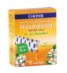 Bio Miere de Manuka cu Vitamina C Pliculete MGO 100+ Hoyer 12 buc