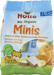 Bio Mini Batoane cu Banane si Portocale 12 luni+ Holle 8 x 12,5 g
