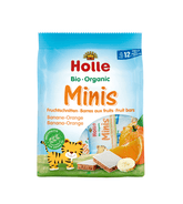Bio Mini Batoane cu Banane si Portocale 12 luni+ Holle 8 x 12,5 g