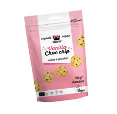 Bio Mini Cookies cu Vanilie si Ciocolata Fara Gluten Vegan Kookie Cat 100 g
