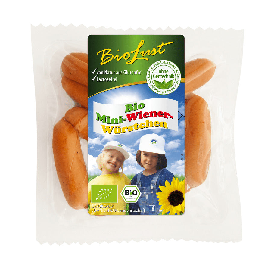 Mini Crenvursti Vienezi Bio cu Carne de Vita Fara Lactoza Fara Gluten BioLust 120 g