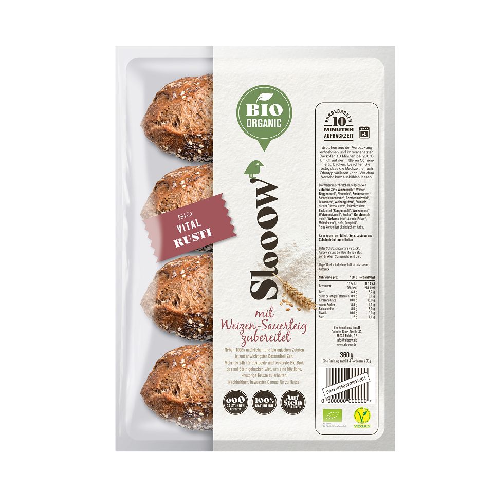 Bio Paine Vital Rusti Vegana Slooow 4 buc 360 g