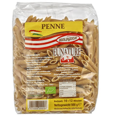 Bio Paste Penne din Grau Dur Integral Eunature 500 g