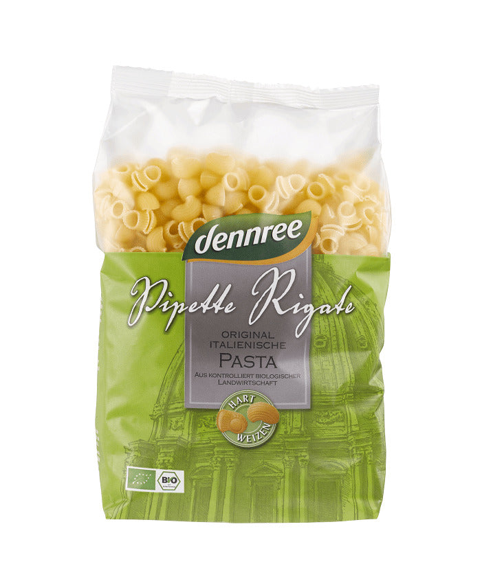 Pippete Rigate Bio din Grau Dur Dennree 500 g