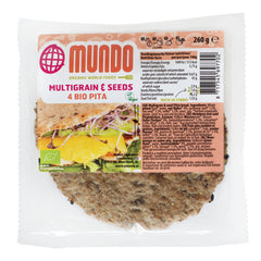 Pita Bio Multicereale si Seminte Vegan O Mundo 4 buc 320 g